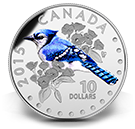 2015 $10 Colourful Songbirds of Canada Blue Jay