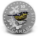 2015 $10 Colourful Songbirds of Canada Magnolia Warbler
