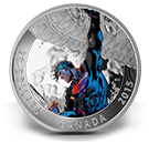 Superman Unchained #2, 1 oz. Fine Silver Coloured Coin, 2015