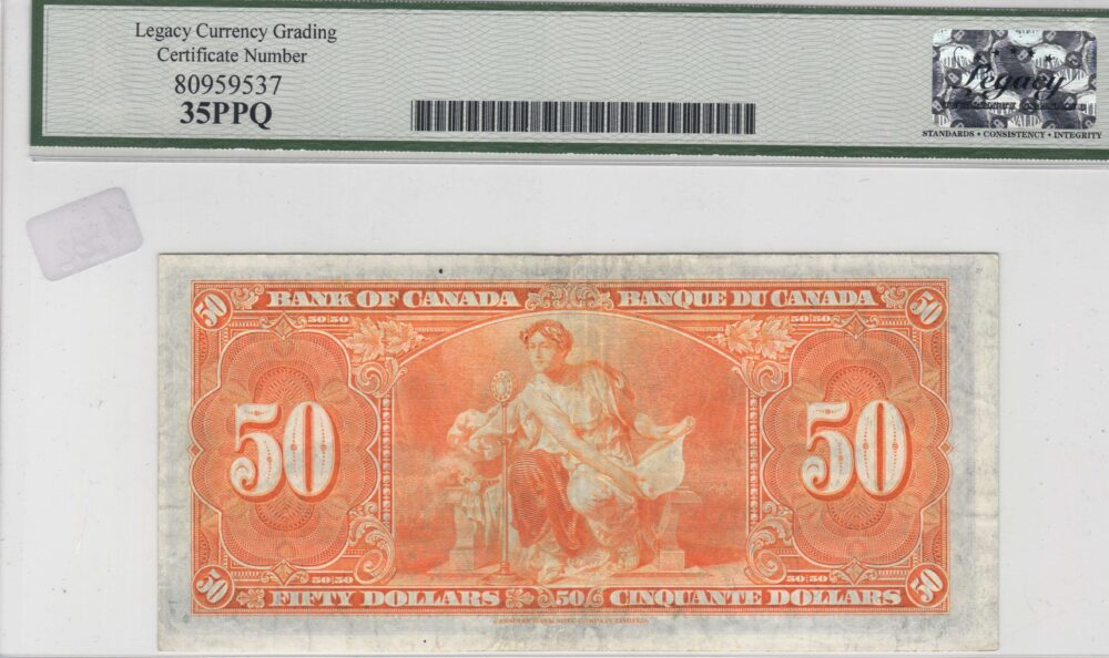 1937 Bank of Canada $50 BC-26c bill!! - Image 3