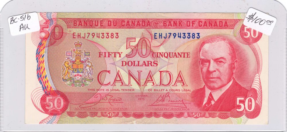 Bank of Canada $50 Bc-51b Au Bill!!!! - Image 3