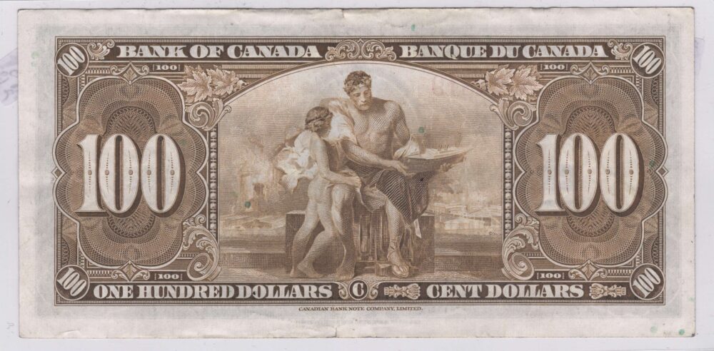 1937 Bank of Canada $100 Bc-27c VF Bill!!!! - Image 4