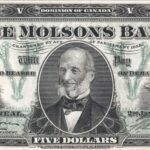 1912 The Molson Bank $5 dollar Bill!!!