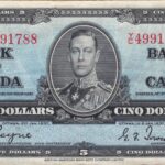 1937 Bank Of Canada $5 BC-23C F Banknote!!!