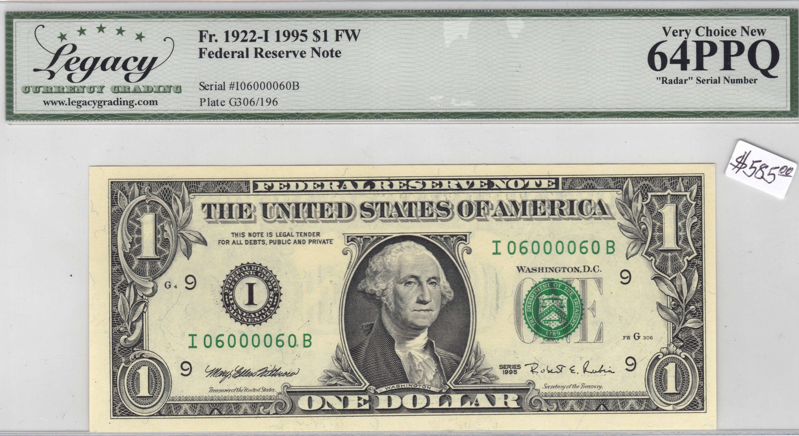 1995 & 1977A Federal Reserve Note Radar Set – Legacy Graded 64 PPQ (2 Notes)