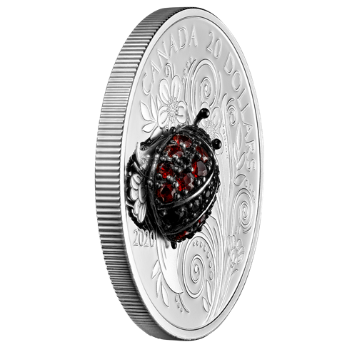 2020 Canada $20 Bejeweled Bugs – Ladybug 1 oz Pure Silver Coin - Image 5