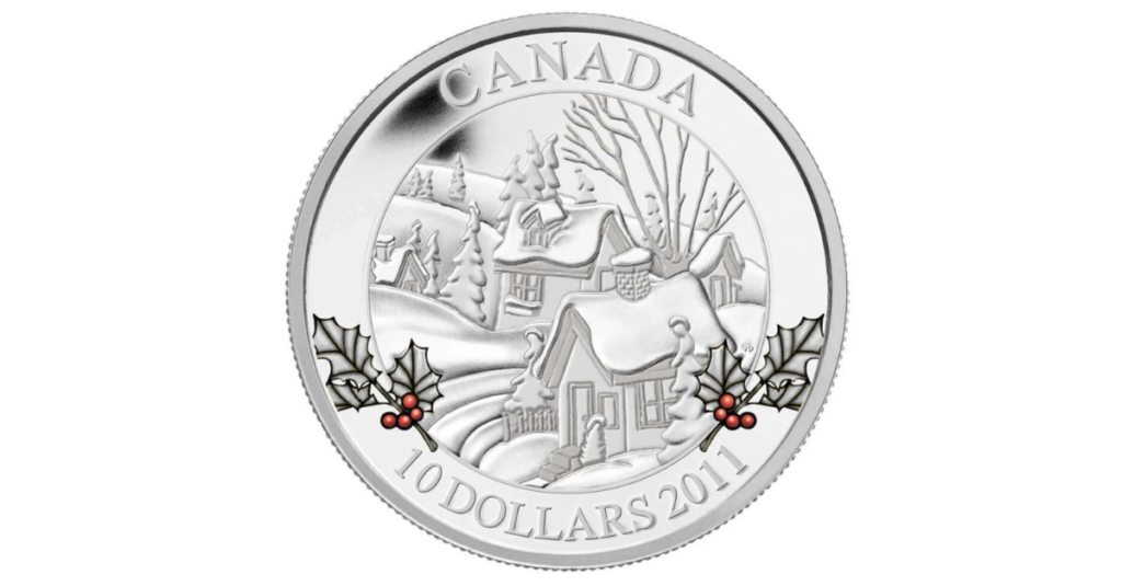 2011 $10 Wintertown Silver Coin