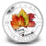 2013 Canada ½ oz Fine Silver $10 Coin – Maple Leaf in Colour (11th in the O Canada Series)
