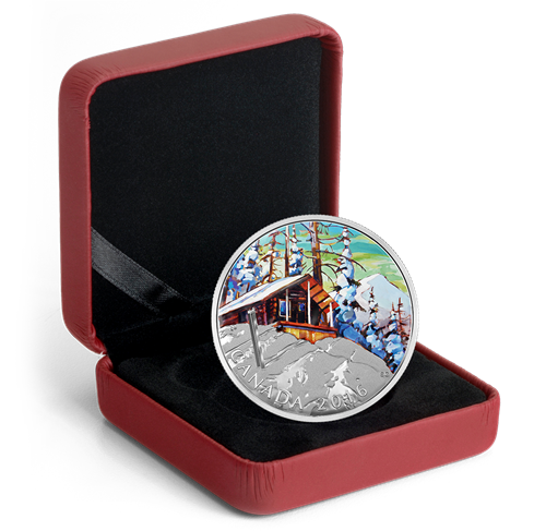 2016 Canada $20 1 oz Fine Silver Coin – Canadian Landscapes: Ski Chalet (Coloured) - Image 4