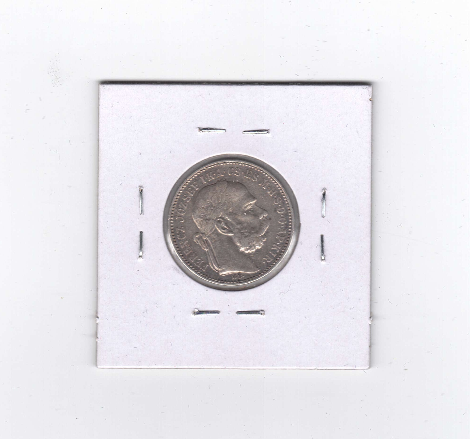 Hungary – 1894 1 Korona Silver Coin (.835 Ag) – AU Condition - Image 3