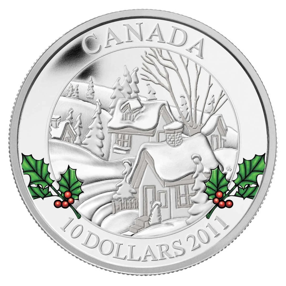 2011 $10 Wintertown – Pure Silver Coin