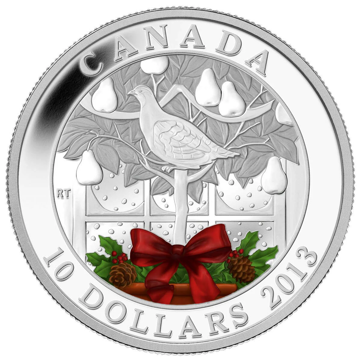 2013 Canada $10 “A Partridge in a Pear Tree” – Pure Silver Holiday Coin
