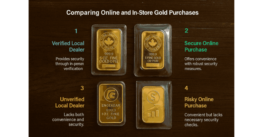 Comparing Online and In-Store Gold Purchases