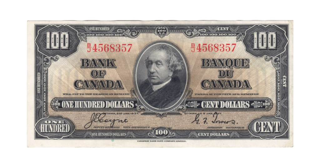 1954 Bank of Canada $100 BC-43c UNC Banknote
