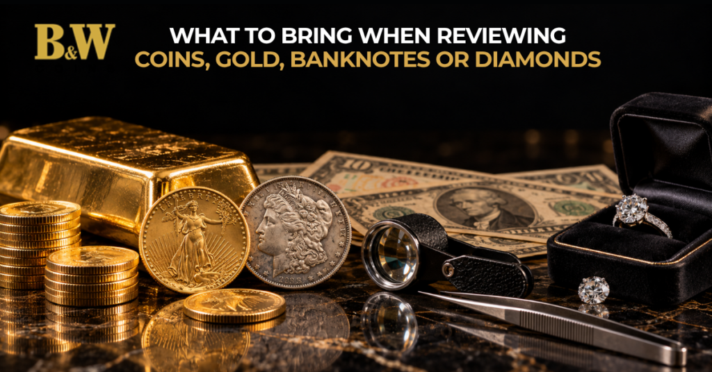 What to Bring to a Coin Dealer Before a Review
