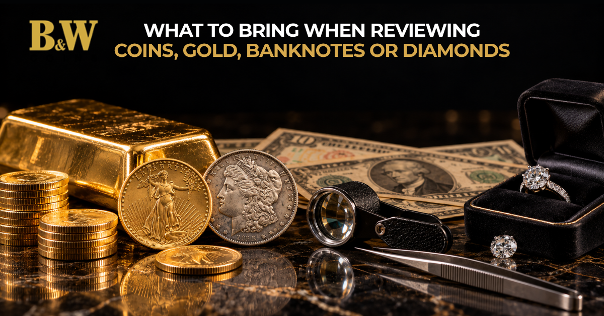 What to Bring to a Coin Dealer Before a Review